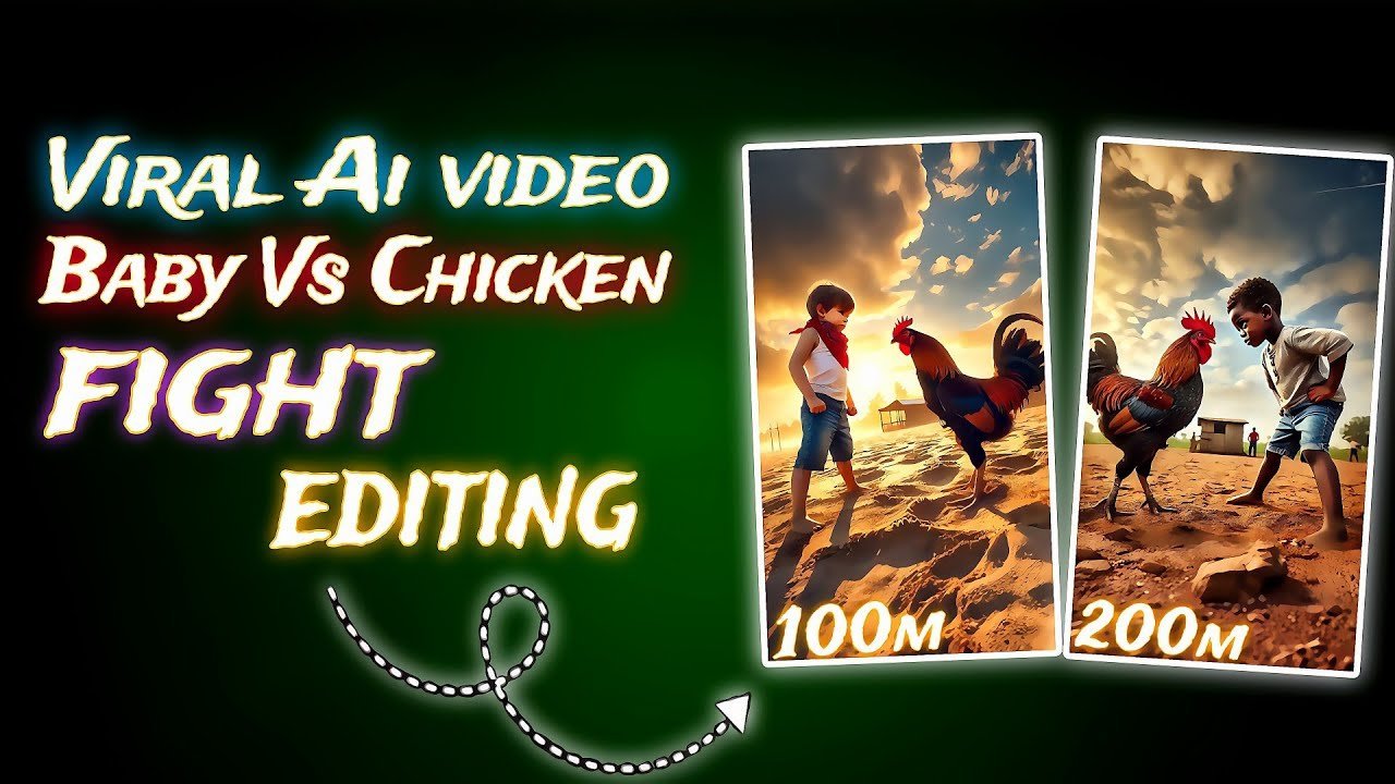 Baby and Cat Fighting Trending video ai tutorial